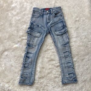 Boys Distressed Stacked Jeans Size 3